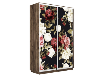 Шкаф-купе Экспресс Люкс 2-х дверный (Фото №1020 Пионы)