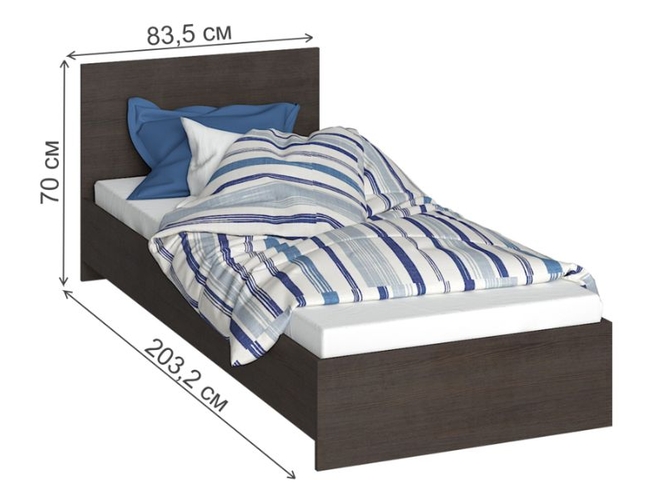 Односпальная кровать Адайн (венге)