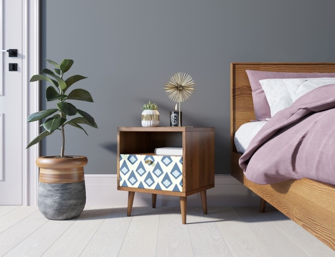 Тумбочка Berber с одним ящиком 13 принт (Арт BB06/Print_13)