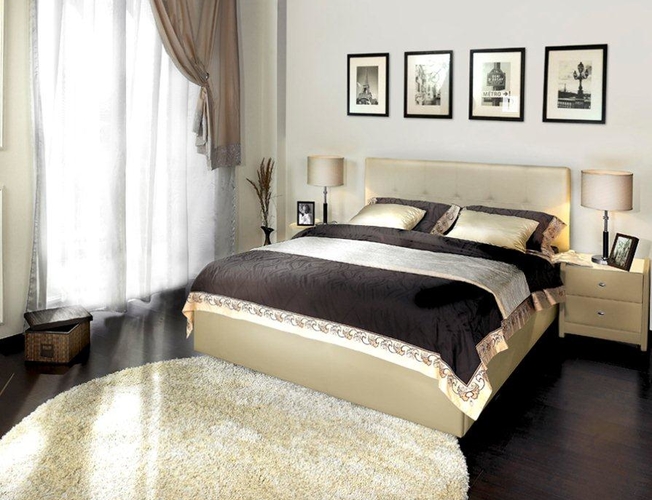 Кожаная кровать Greta с подъёмным механизмом