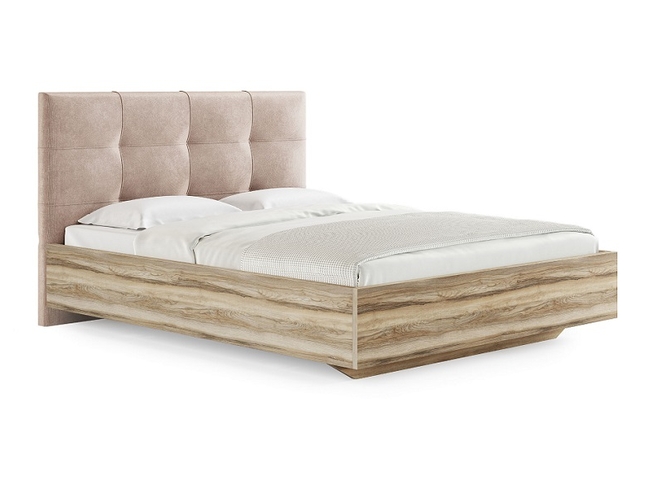 Кровать Victoria Сонум микровелюр кремовый, ЛДСП ориноко