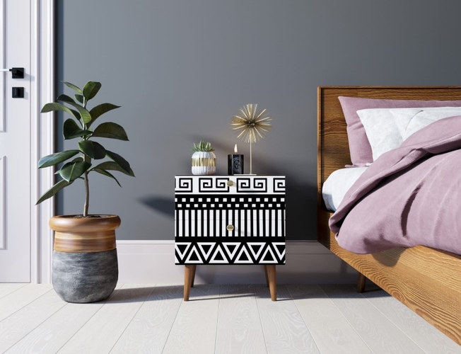 Тумбочка Berber с двумя ящиками 19 принт (Арт BB03/Print_19)