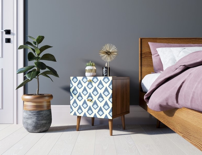 Тумбочка Berber с двумя ящиками 13 принт (Арт BB03/Print_13)