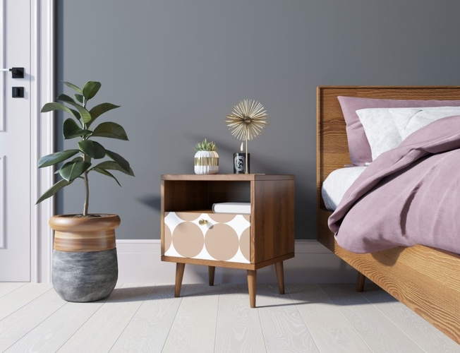 Тумбочка Berber с одним ящиком 17 принт (Арт BB06/Print_17)