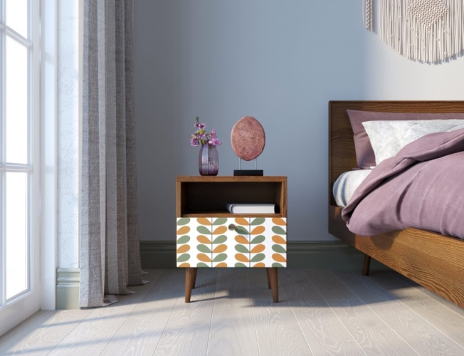 Тумбочка Berber с одним ящиком 23 принт (Арт BB06/Print_23)