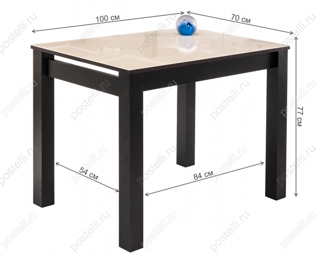 Стол Раймунд бежевый/венге (Арт. 379986) размеры