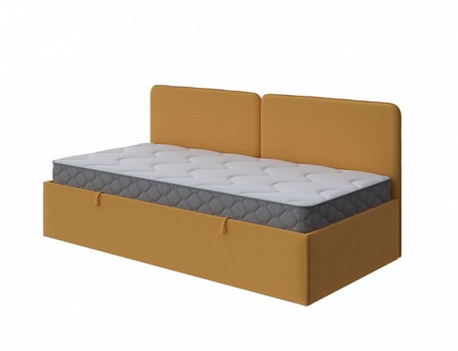 Кровать Bruno с подъемным механизмом, велюр scandy шафран
